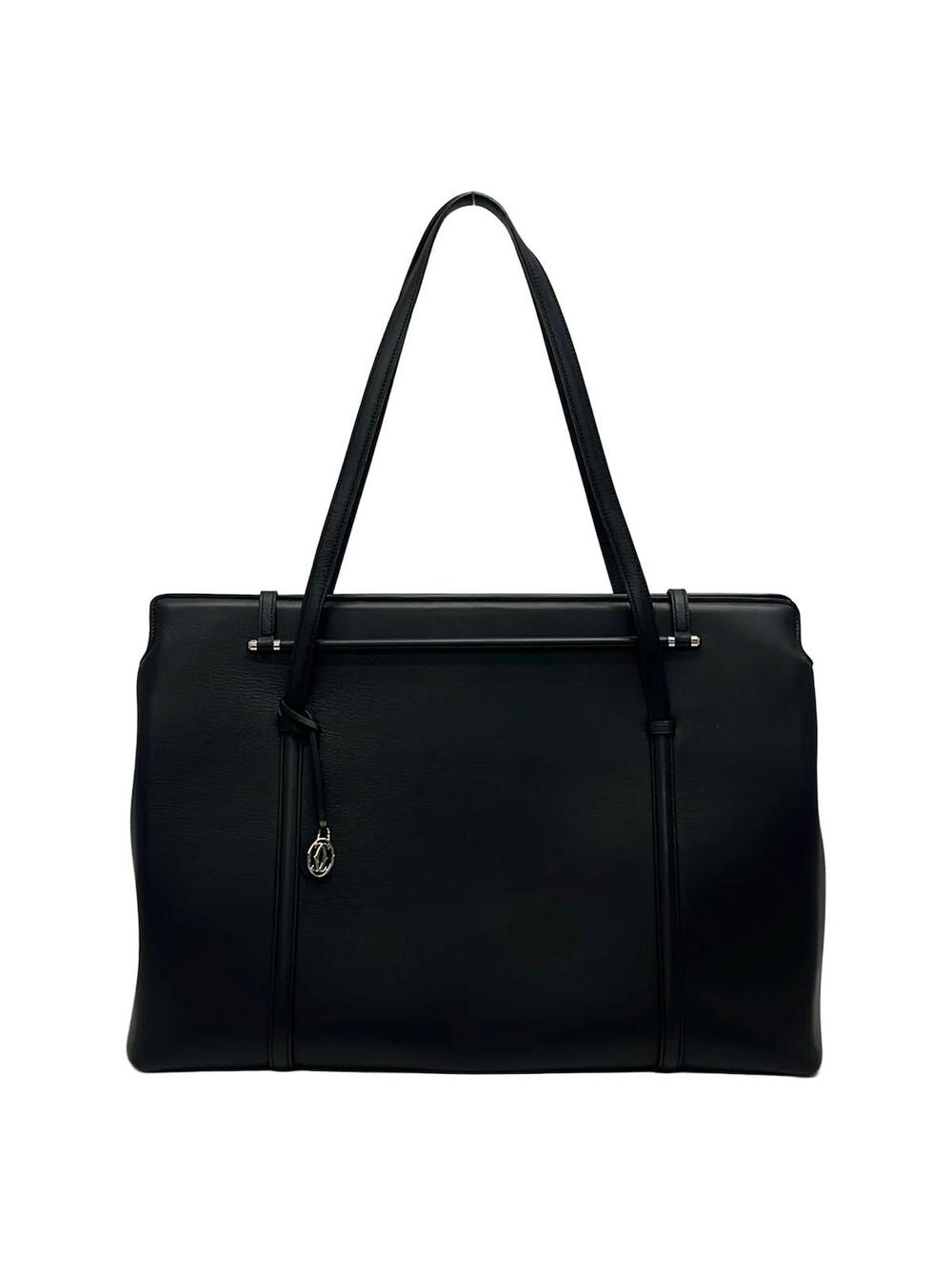 Cartier Cabochon Black Leather Shoulder #347026C51B